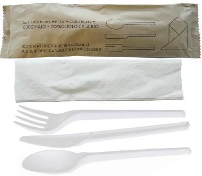 Set Tris Forchetta-Coltello con Tovagliolo Cod. 26889_1